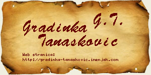 Gradinka Tanasković vizit kartica